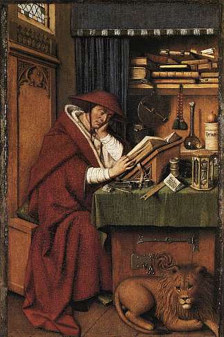 圣杰罗姆在他的书房 St. Jerome in his Study (1432)，扬·凡·艾克