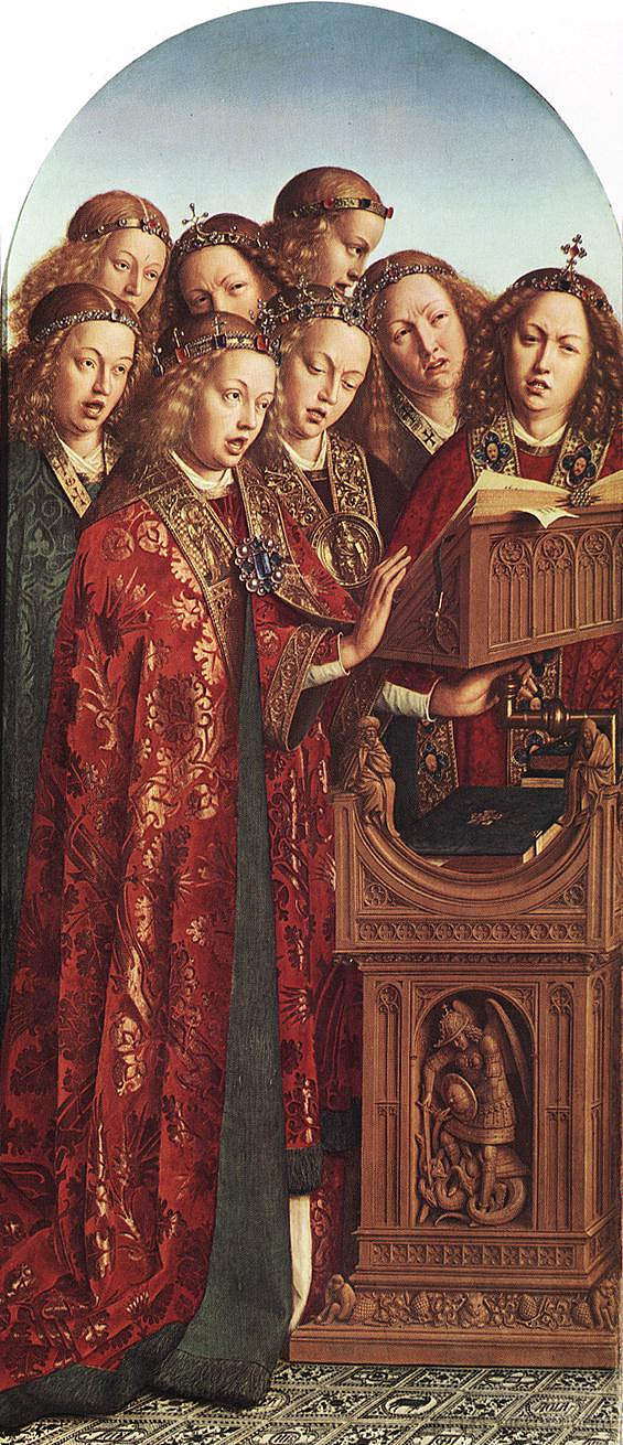 根特祭坛（局部） The Ghent Altar (detail) (1432)，扬·凡·艾克