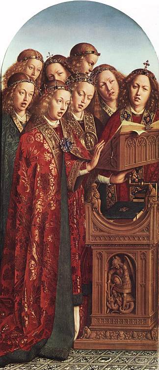 根特祭坛（局部） The Ghent Altar (detail) (1432)，扬·凡·艾克