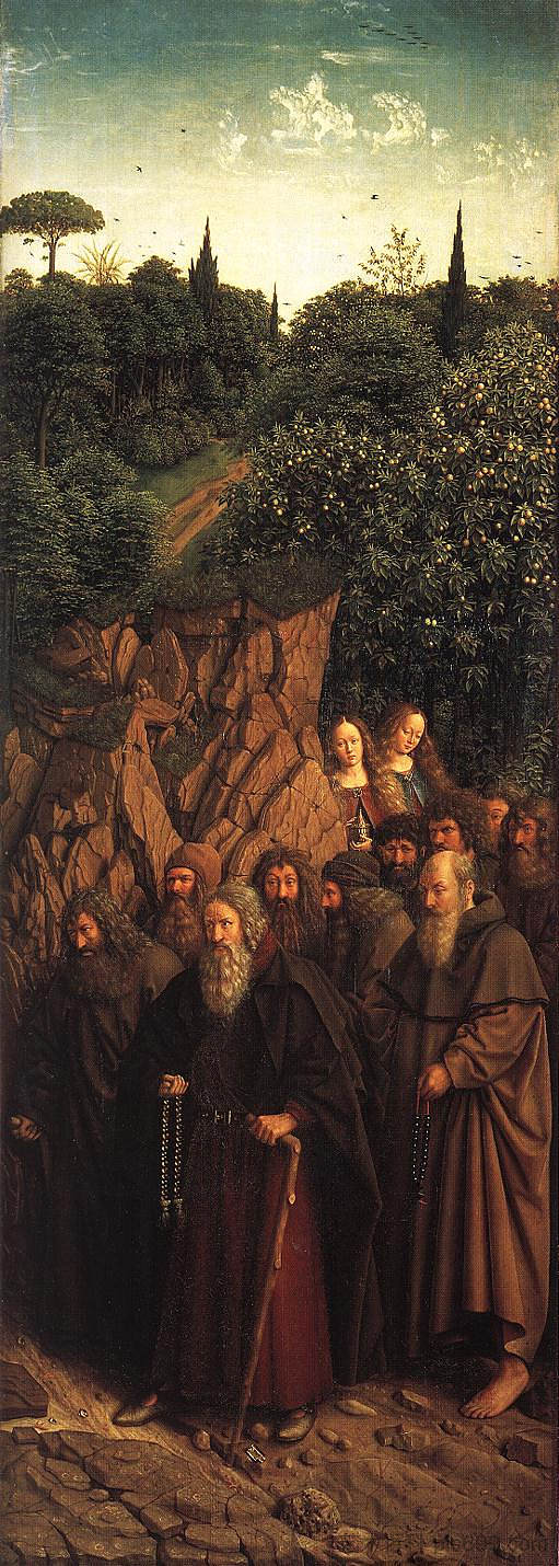 根特祭坛(局部) The Ghent Altar (detail) (1432),扬·凡·艾克