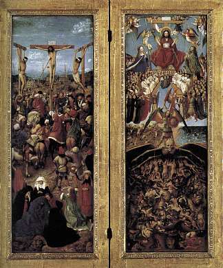 钉十字架和最后的审判双联画 Crucifixion and Last Judgement diptych (1426)，扬·凡·艾克