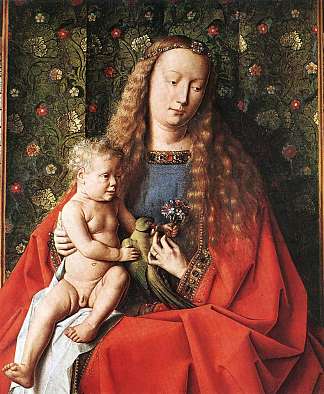 佳能范德佩勒的麦当娜（局部） The Madonna of Canon van der Paele (detail) (1436)，扬·凡·艾克