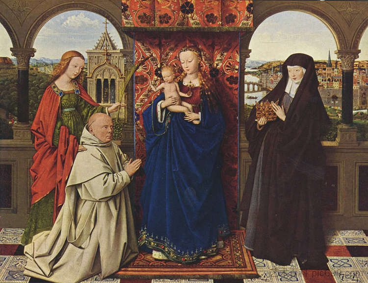 圣母子与圣徒和捐赠者 Virgin and Child with Saints and Donor (1441),扬·凡·艾克