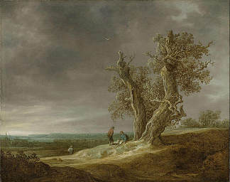 两棵橡树的景观 Landscape with Two Oaks (1641; Netherlands                     )，扬·范·戈因