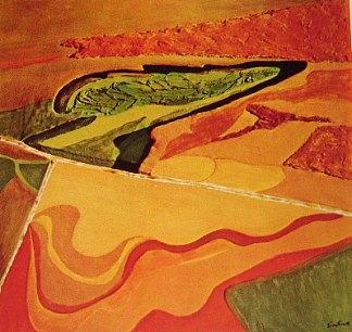 空中系列 – 马里兰州犁田 Aerial Series – Ploughed Fields, Maryland (1974)，简·弗兰克