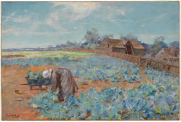 卷心菜园 A Cabbage Garden (1896)，简·萨瑟兰