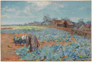 卷心菜园 A Cabbage Garden (1896)，简·萨瑟兰