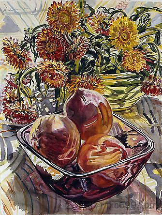 桃子和草花 Peaches and Strawflowers (1990)，雅内·菲什