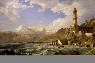 热那亚海岸 The Coast of Genoa (1854)，贾斯珀·弗朗西斯·克罗普西