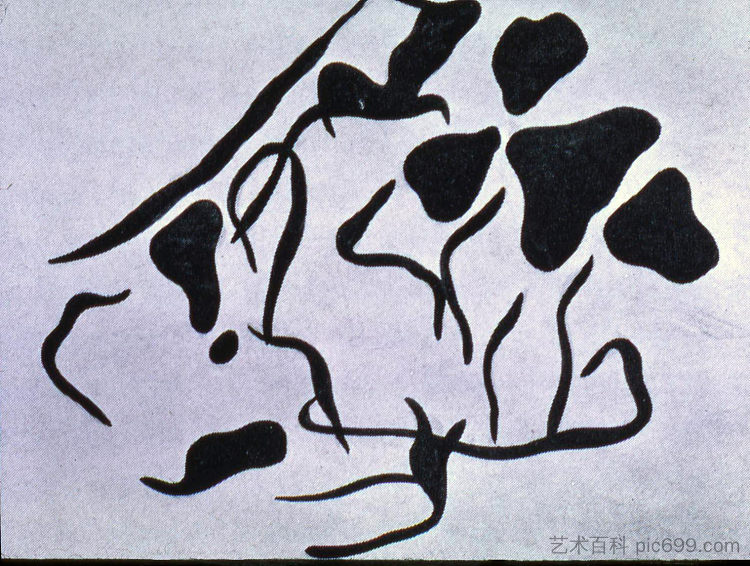 自动绘图 Automatic Drawing (1916)，让·阿尔普