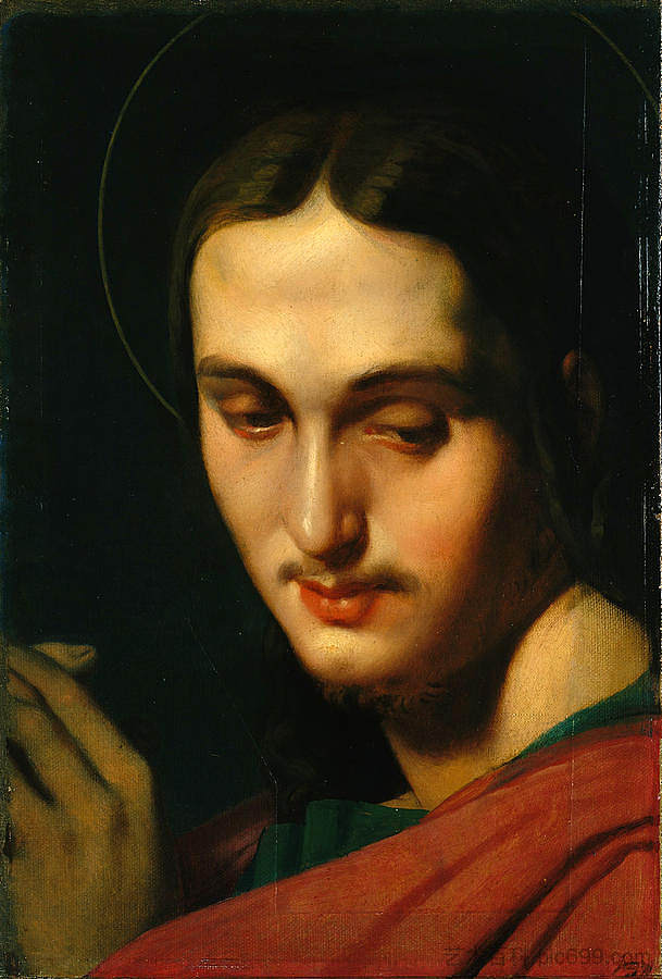 福音传教士圣约翰的负责人 Head of Saint John the Evangelist，让·奥古斯特·多米尼克·安格尔