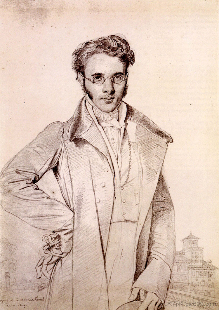 安德烈·贝努瓦·巴罗,被称为陶雷尔 Andre Benoit Barreau, called Taurel (1819),让·奥古斯特·多米尼克·安格尔