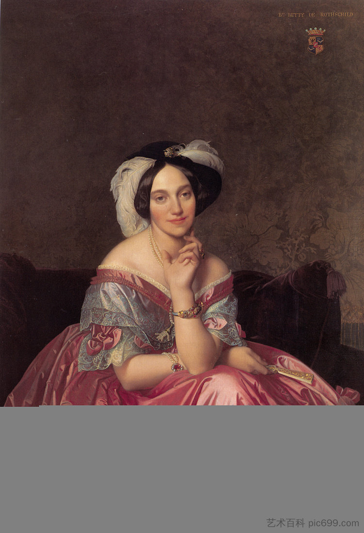贝蒂·德·罗斯柴尔德男爵夫人 Baronesss Betty de Rothschild (1848),让·奥古斯特·多米尼克·安格尔