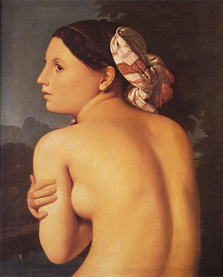 沐浴者的半身影 Half-figure of a Bather (1807)，让·奥古斯特·多米尼克·安格尔