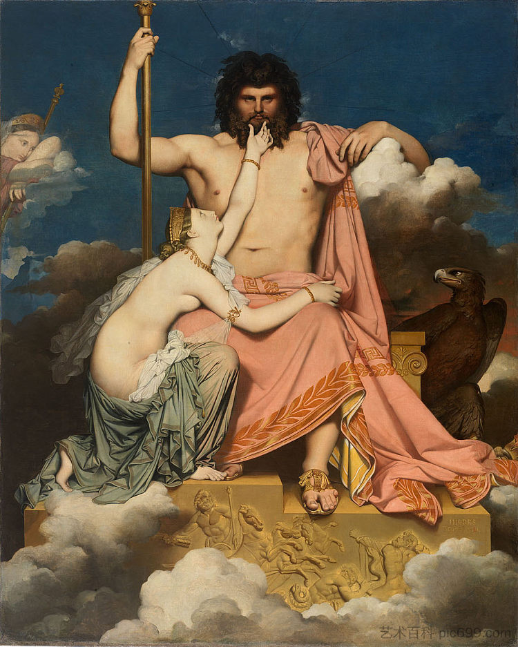 木星和忒提斯 Jupiter and Thetis (1811)，让·奥古斯特·多米尼克·安格尔