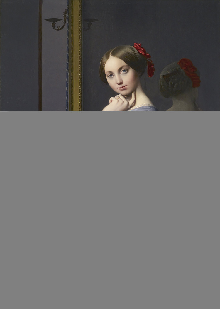 德豪森维尔伯爵夫人的肖像 Portrait of Countess D'Haussonville (1845)，让·奥古斯特·多米尼克·安格尔