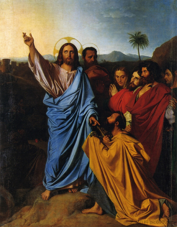 耶稣归还圣彼得的钥匙 Jesus Returning the Keys to St. Peter (1820)，让·奥古斯特·多米尼克·安格尔