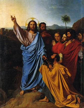 耶稣归还圣彼得的钥匙 Jesus Returning the Keys to St. Peter (1820)，让·奥古斯特·多米尼克·安格尔