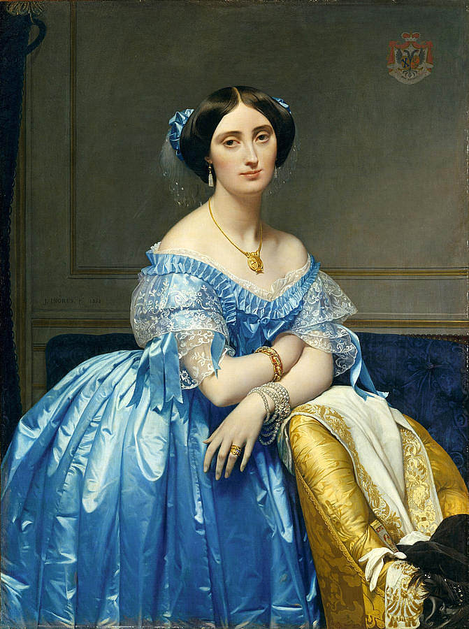 布罗意公主的肖像 Portrait of the Princesse de Broglie (1853)，让·奥古斯特·多米尼克·安格尔