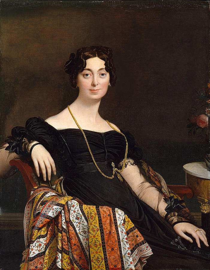 雅克·路易斯·勒布朗·弗朗索瓦丝·庞塞勒夫人 Madame Jacques Louis Leblanc Francoise Poncelle，让·奥古斯特·多米尼克·安格尔