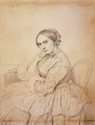 让·奥古斯特·多米尼克·安格尔夫人，原名德尔芬·拉梅尔 Madame Jean Auguste Dominique Ingres, born Delphine Ramel，让·奥古斯特·多米尼克·安格尔