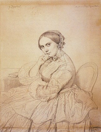 让·奥古斯特·多米尼克·安格尔夫人，原名德尔芬·拉梅尔 Madame Jean Auguste Dominique Ingres, born Delphine Ramel，让·奥古斯特·多米尼克·安格尔
