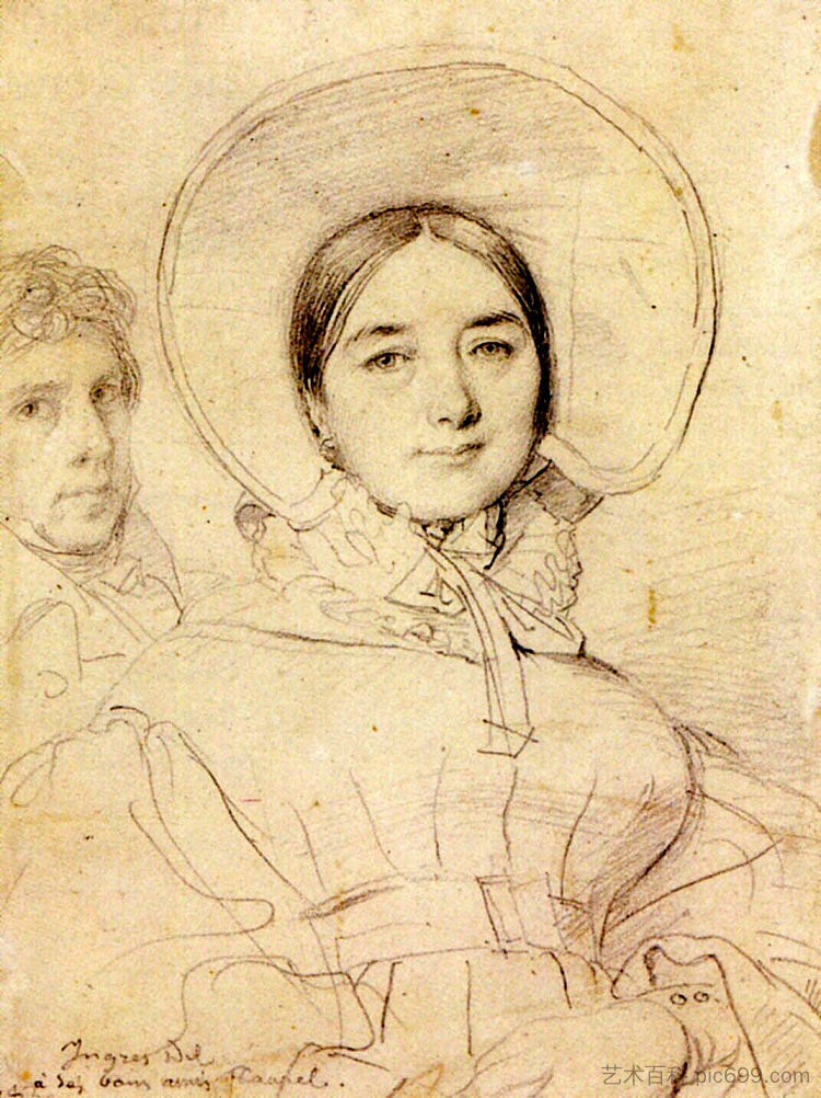 让·奥古斯特·多米尼克·安格尔夫人，原名玛德琳·沙佩勒二世 Madame Jean Auguste Dominique Ingres, born Madeleine Chapelle II，让·奥古斯特·多米尼克·安格尔