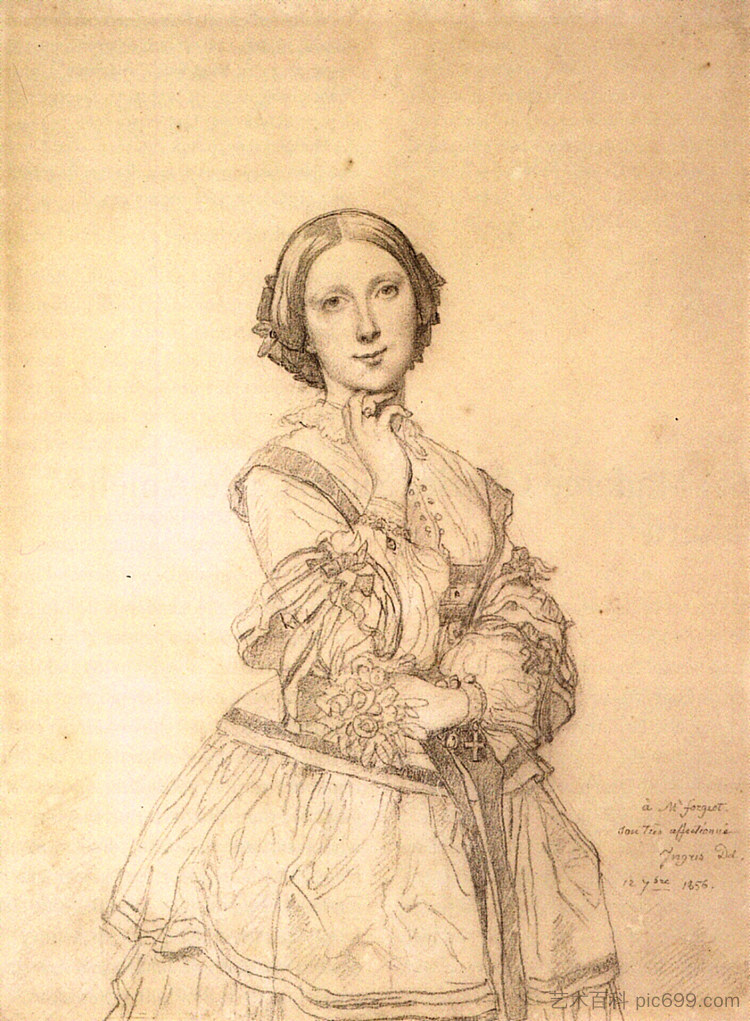 塞西尔·潘库克小姐 Mademoiselle Cecile Panckoucke,让·奥古斯特·多米尼克·安格尔