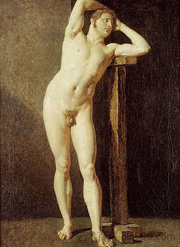 男性裸体 Male nude (1801)，让·奥古斯特·多米尼克·安格尔