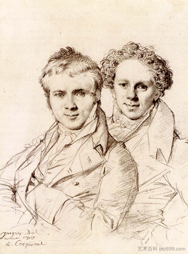 奥托·马格努斯·冯·斯塔克尔伯格和雅各布·林克 Otto Magnus von Stackelberg and Jacob Linckh (1817),让·奥古斯特·多米尼克·安格尔