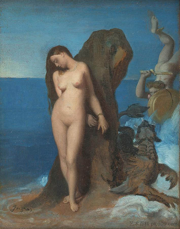 英仙座和仙女座 Perseus and Andromeda,让·奥古斯特·多米尼克·安格尔