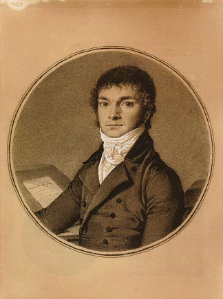 皮埃尔·纪尧姆·卡佐（Pierre Guillaume Cazeaux），半身，坐在办公桌前 Pierre Guillaume Cazeaux, half-length, seated at a desk (1798)，让·奥古斯特·多米尼克·安格尔