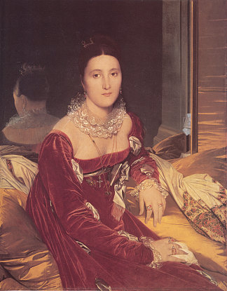 塞农夫人肖像 Portrait of Madame de Senonnes (c.1814 – c.1816)，让·奥古斯特·多米尼克·安格尔