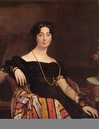 勒布朗夫人的肖像 Portrait of Madame Leblanc (1823)，让·奥古斯特·多米尼克·安格尔