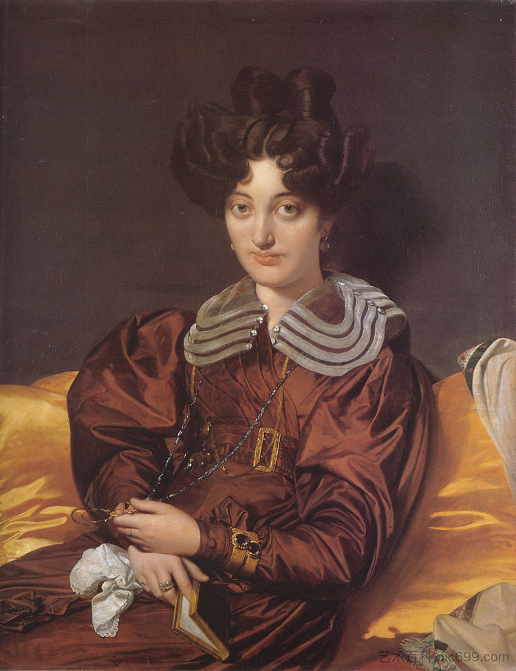 马科特·德·圣玛丽夫人的肖像 Portrait of Madame Marcotte de Sainte-Marie (1826)，让·奥古斯特·多米尼克·安格尔