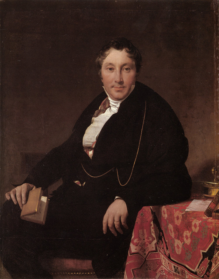 勒布朗先生的肖像 Portrait of Monsieur Leblanc (c.1823),让·奥古斯特·多米尼克·安格尔
