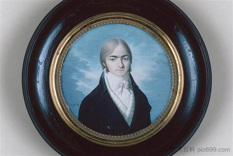 安萨尔先生的肖像 Portrait of Mr. Ansar,让·奥古斯特·多米尼克·安格尔