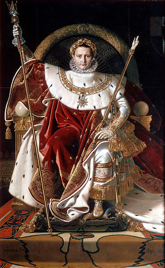 拿破仑在皇位上的肖像 Portrait of Napoléon on the Imperial Throne (1806)，让·奥古斯特·多米尼克·安格尔