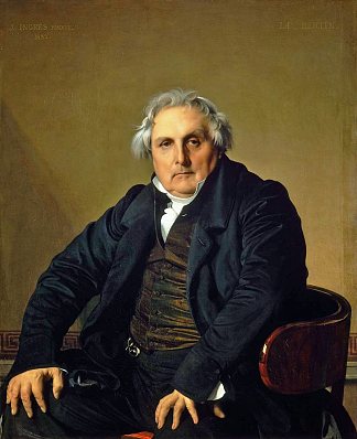 法国记者路易-弗朗索瓦·贝尔坦的肖像 Portrait of French Journalist Louis-François Bertin (1832)，让·奥古斯特·多米尼克·安格尔