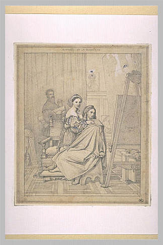 拉斐尔和福纳利纳 Raphael and the Fornarina，让·奥古斯特·多米尼克·安格尔