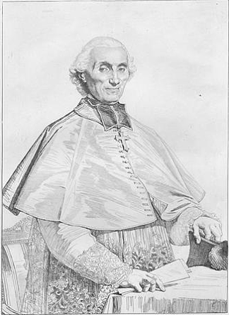 加布里埃尔·科图瓦·德·普雷斯尼的肖像，贝桑松的弧形商店 Portrait of Gabriel Cortois De Pressigny, archibishop of Besançon (1816; Rome,Italy                     )，让·奥古斯特·多米尼克·安格尔