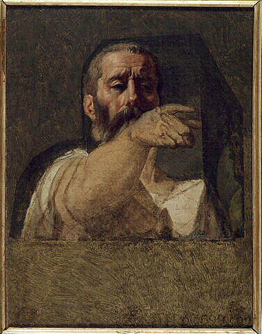 圣交响乐殉难百夫长研究 Study for the centurion of the Martyrdom of Saint Symphorien (1824 - 1834),让·奥古斯特·多米尼克·安格尔
