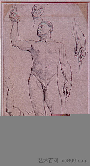 为圣雷米裸体学习 Study naked for St. Remy,让·奥古斯特·多米尼克·安格尔