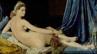 大奥达利斯克酒店 The Grande Odalisque (1814)，让·奥古斯特·多米尼克·安格尔