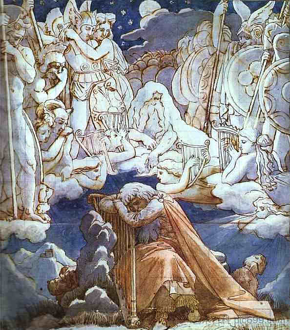 奥西安之歌 The Songs of Ossian (1811 - 1813),让·奥古斯特·多米尼克·安格尔
