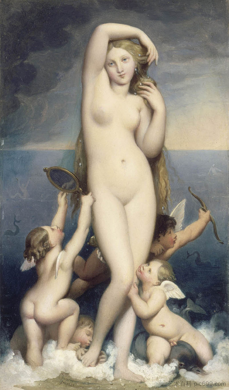 金星阿纳迪奥梅内 Venus Anadyomene (1848),让·奥古斯特·多米尼克·安格尔