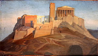 雅典卫城的景色 View of the Acropolis of Athens (1841 – 1849)，让·奥古斯特·多米尼克·安格尔