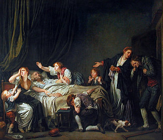 受罚的儿子 The Punished Son (c.1778)，让·巴蒂斯特·格勒兹