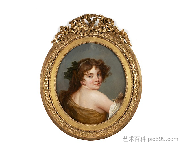 酒神肖像 Portrait of a bacchante,让·巴蒂斯特·格勒兹