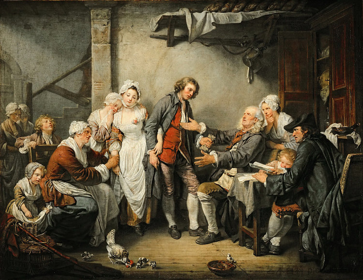 乡村新娘 The Village Bride (1761),让·巴蒂斯特·格勒兹